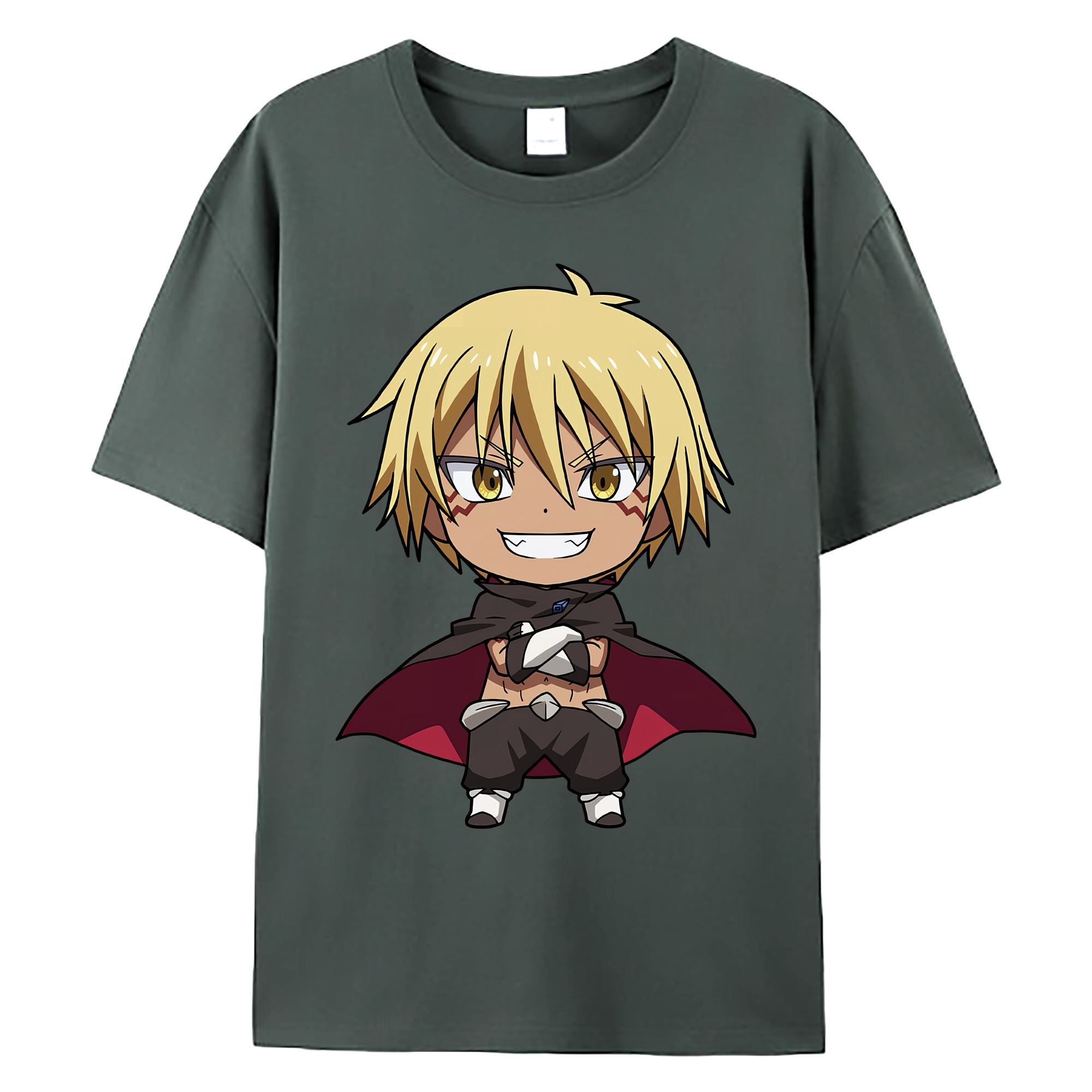 （画像用） 転スラ Regarding Reincarnated to Slime 綿100％ メンズ半袖Tシャツ｜肌触りやわらか＆通気性